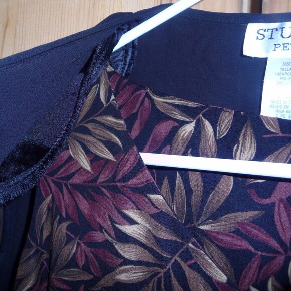 STUDIO I WOMANS Size 10P Petite Tall Leaf Theme DRESS & JACKET - Picture 3 of 7